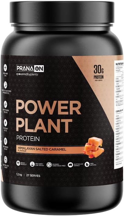 PranaON Power Plant Protein Himalayan Salted Caramel Flavour Supplement 1.2 kg