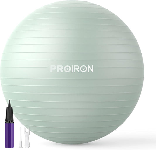 PROIRON Exercise Ball Anti-Burst Yoga Ball Chair with Quick Pump Slip Resistant Gym Ball Supports 500KG Balance Ball for Pilates Yoga Birthing Pregnancy Stability Gym Workout Training