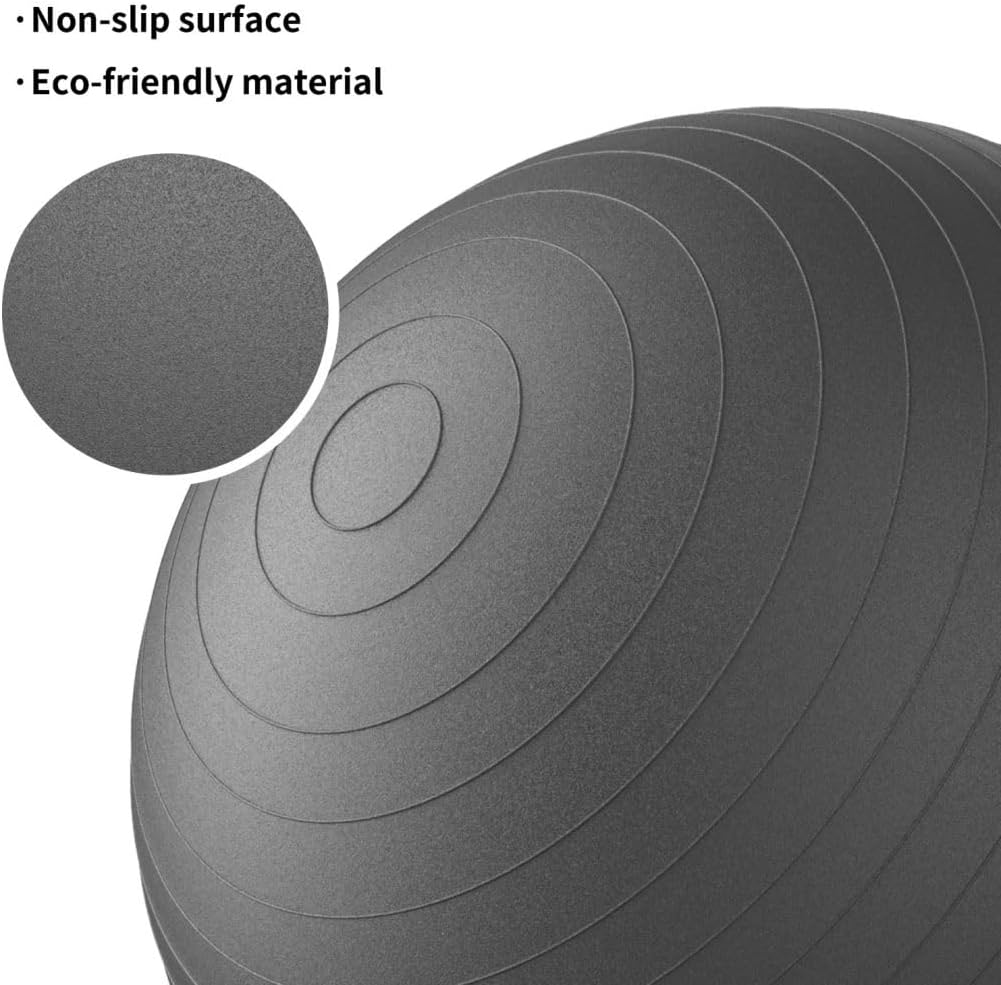 PROIRON Exercise Ball Anti-Burst Yoga Ball Chair with Quick Pump Slip Resistant Gym Ball Supports 500KG Balance Ball for Pilates Yoga Birthing Pregnancy Stability Gym Workout Training