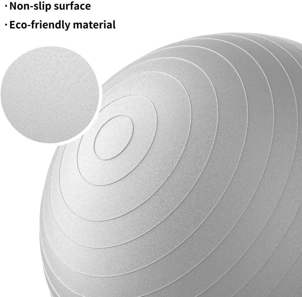 PROIRON Exercise Ball Anti-Burst Yoga Ball Chair with Quick Pump Slip Resistant Gym Ball Supports 500KG Balance Ball for Pilates Yoga Birthing Pregnancy Stability Gym Workout Training