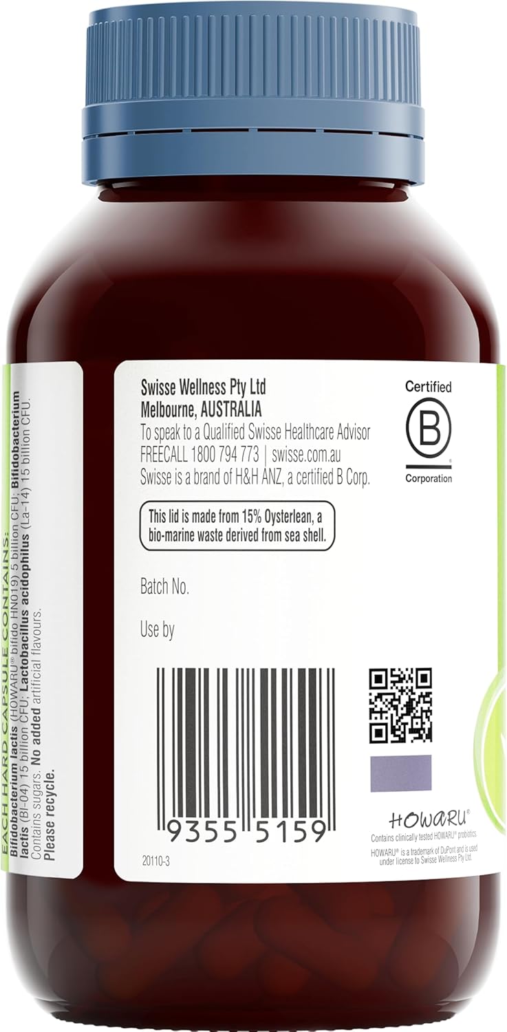 Swisse Ultibiotic Daily Digestive Probiotic - Supports Gut Health And Healthy Digestion - 90 Capsules