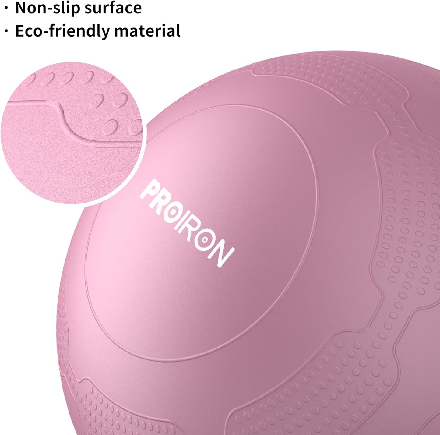 PROIRON Exercise Ball Anti-Burst Yoga Ball Chair with Quick Pump Slip Resistant Gym Ball Supports 500KG Balance Ball for Pilates Yoga Birthing Pregnancy Stability Gym Workout Training