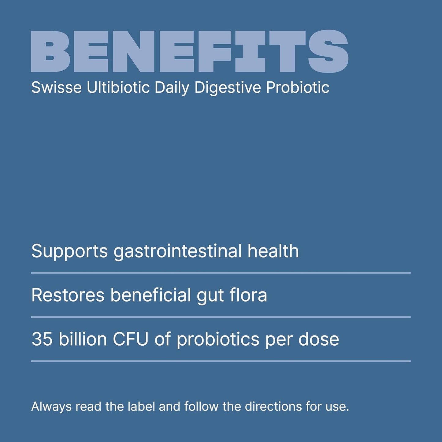 Swisse Ultibiotic Daily Digestive Probiotic - Supports Gut Health And Healthy Digestion - 90 Capsules
