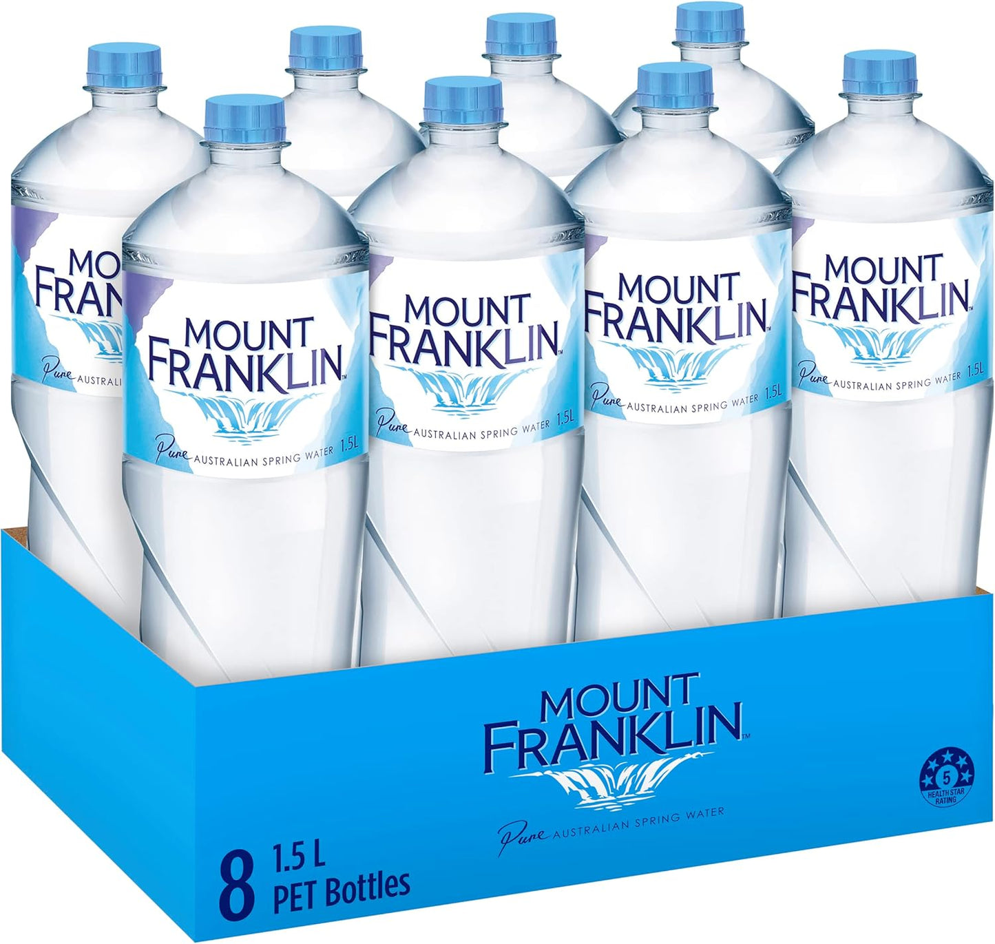 Mount Franklin Pure Australian Spring Still Water Multipack Bottles 8 x 1.5L