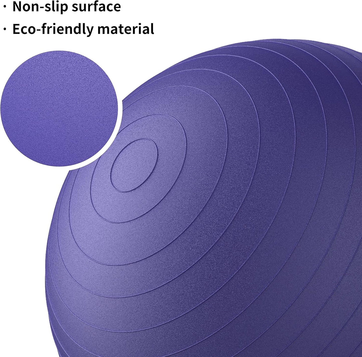 PROIRON Exercise Ball Anti-Burst Yoga Ball Chair with Quick Pump Slip Resistant Gym Ball Supports 500KG Balance Ball for Pilates Yoga Birthing Pregnancy Stability Gym Workout Training