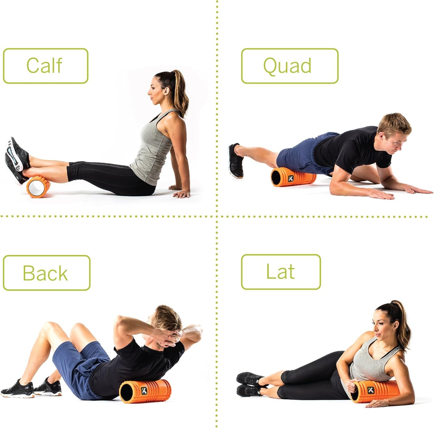 TriggerPoint GRID Foam Roller With Free Online Instructional Videos, Original (13-inch), Orange