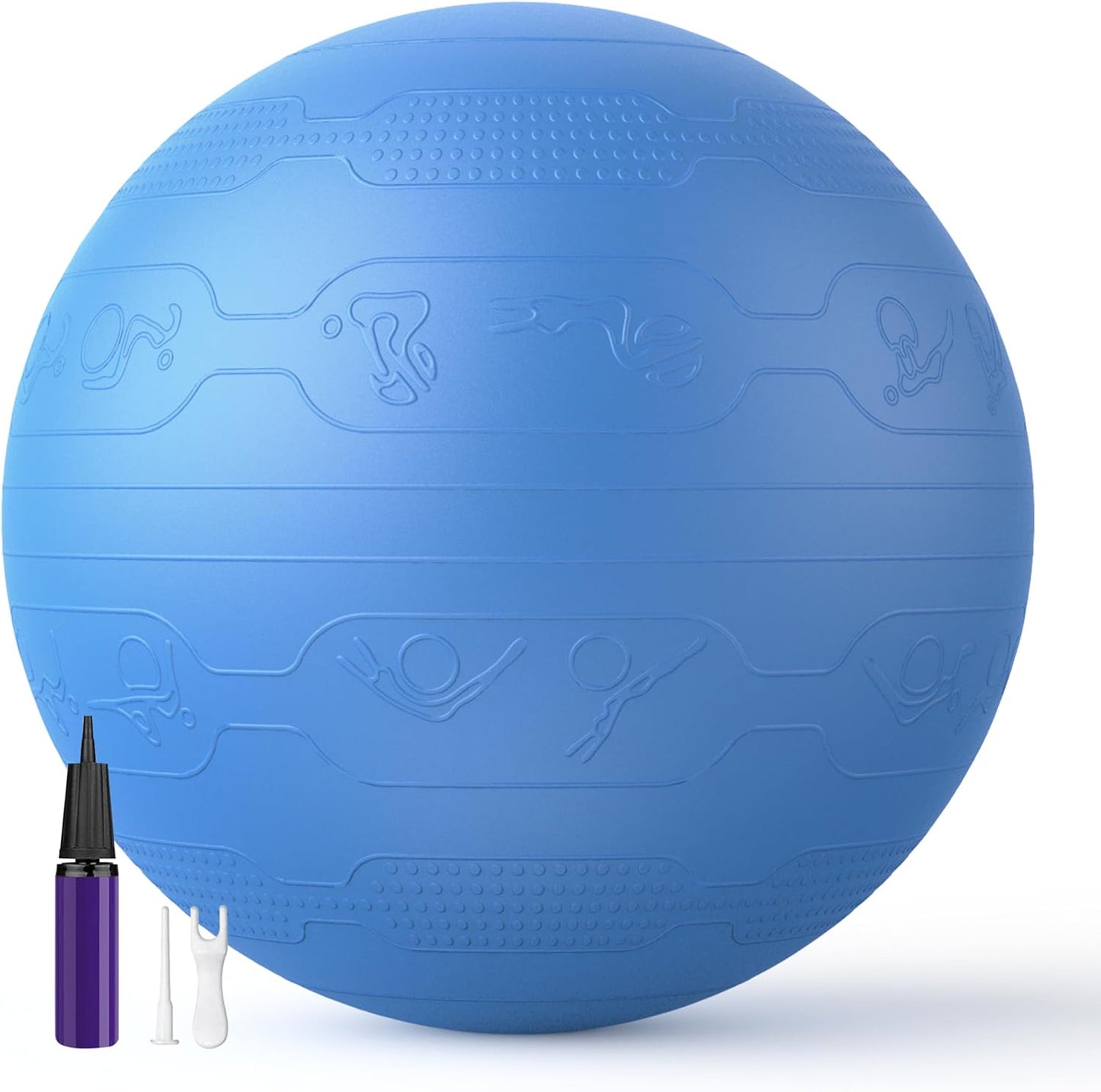 PROIRON Exercise Ball Anti-Burst Yoga Ball Chair with Quick Pump Slip Resistant Gym Ball Supports 500KG Balance Ball for Pilates Yoga Birthing Pregnancy Stability Gym Workout Training