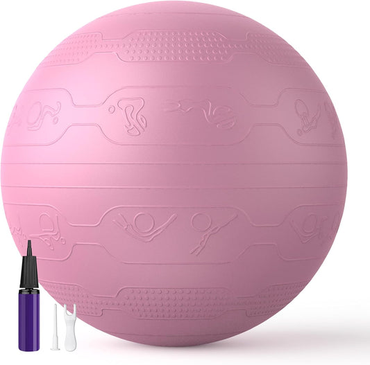 PROIRON Exercise Ball Anti-Burst Yoga Ball Chair with Quick Pump Slip Resistant Gym Ball Supports 500KG Balance Ball for Pilates Yoga Birthing Pregnancy Stability Gym Workout Training