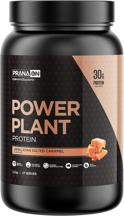 PranaON Power Plant Protein Himalayan Salted Caramel Flavour Supplement 1.2 kg