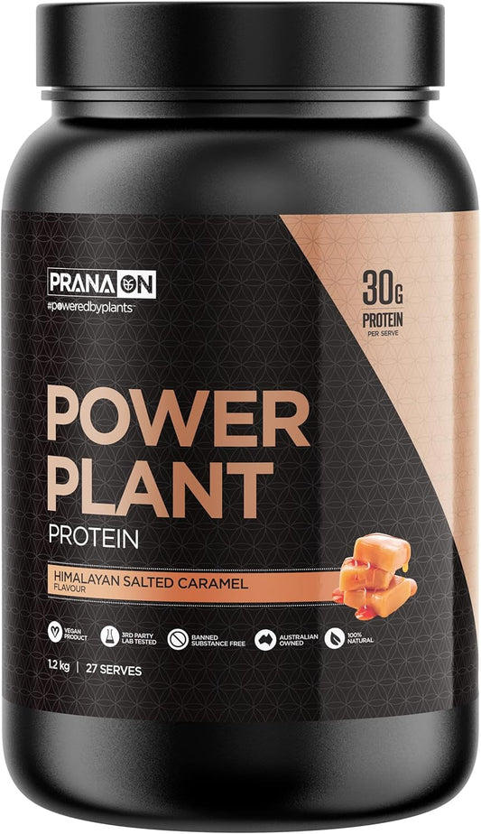 PranaON Power Plant Protein Himalayan Salted Caramel Flavour Supplement 1.2 kg